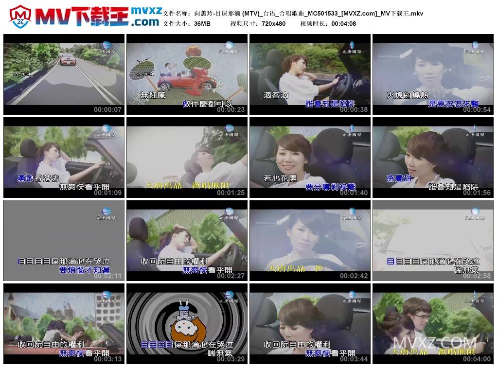向蕙玲-目屎那滴 (MTV)_台语_合唱歌曲_MC501533